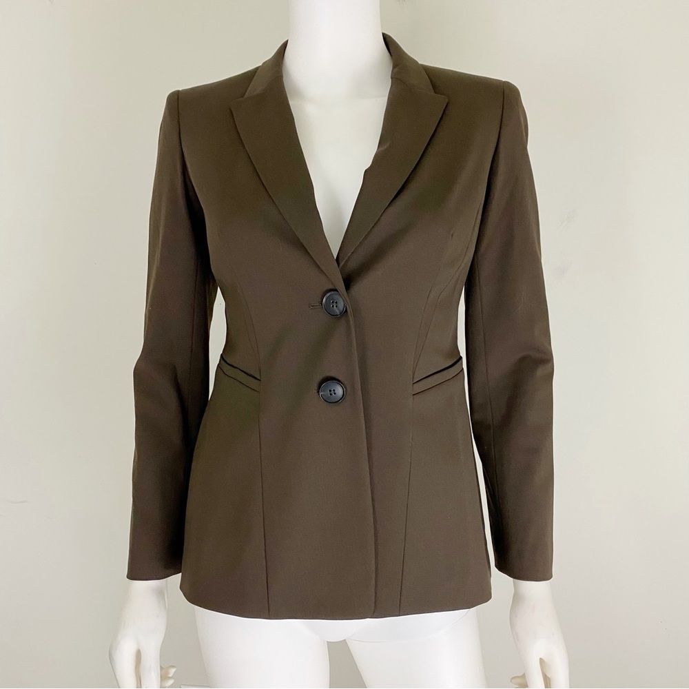 Lafayette 148 New York Petites Size 2 Blazer Brown EUC.